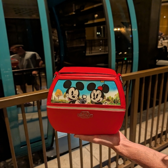 NEW Disney Parks Loungefly Skyliner Shoulder Bag Purse Mickey Mouse Donald Duck - Picture 8 of 10